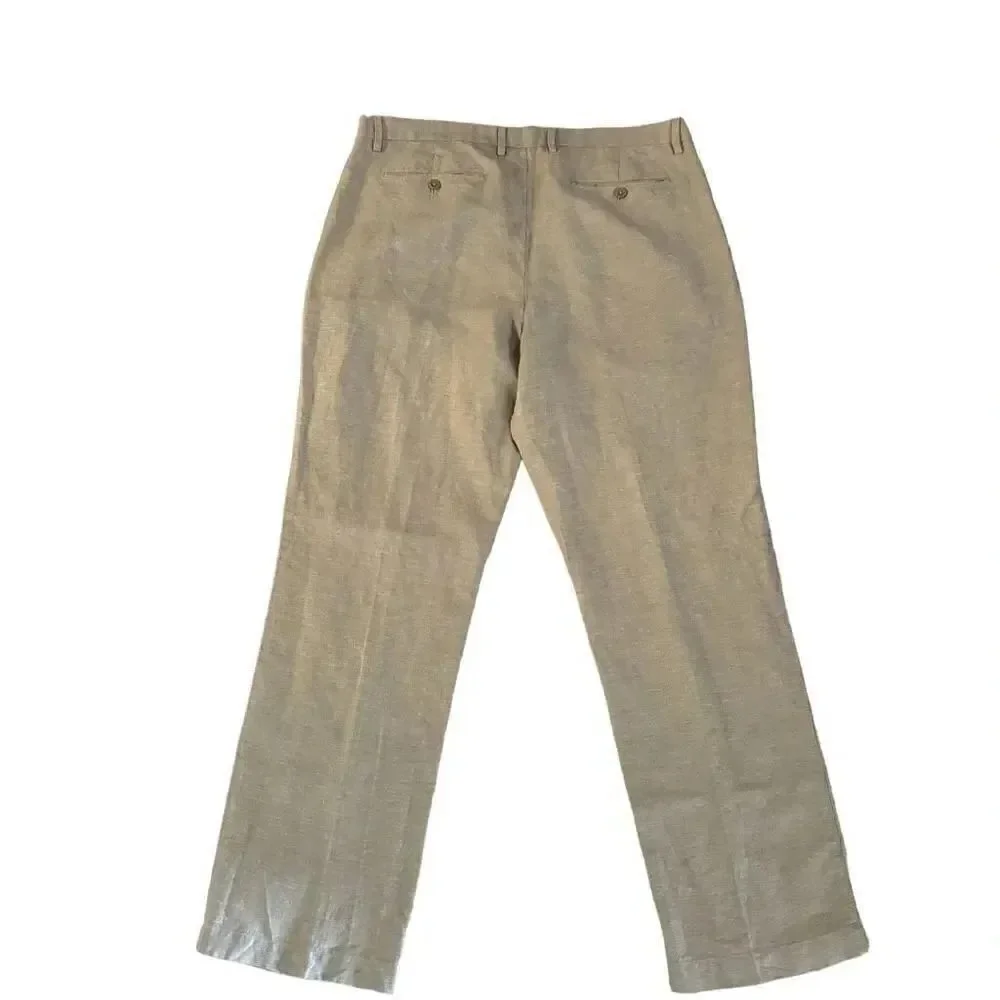 Banana Republic Kentfield Pant Mens Linen Cotton Blend  Beige SZ 38 # 1940